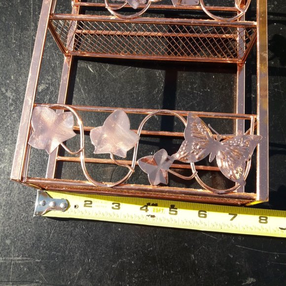 Display Shelf for Wall or Table Top Copper Metal Spice Rack shelves Wall Hanging - Picture 6 of 12